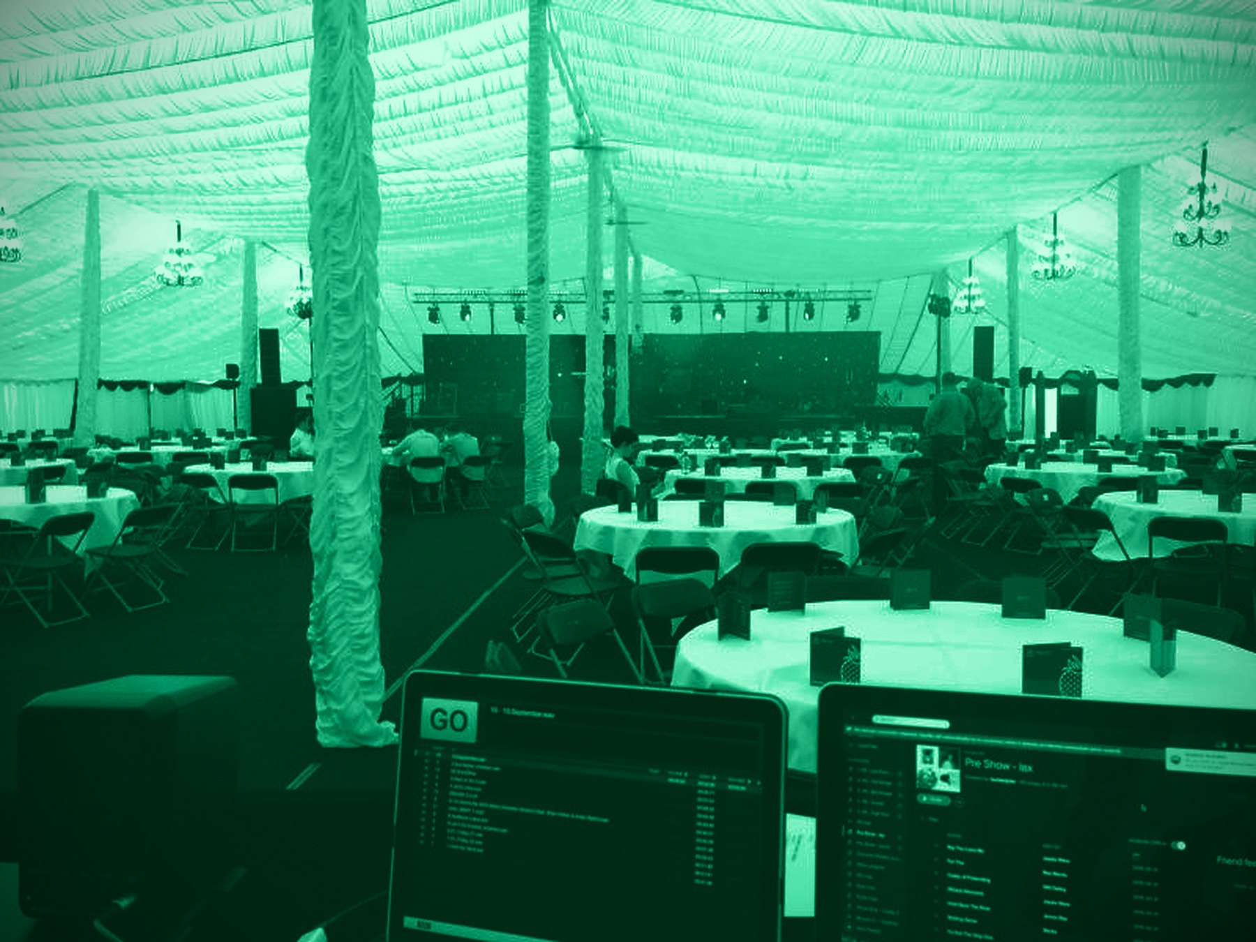 The Strawberries Concert, Long Eaton, marquee production
